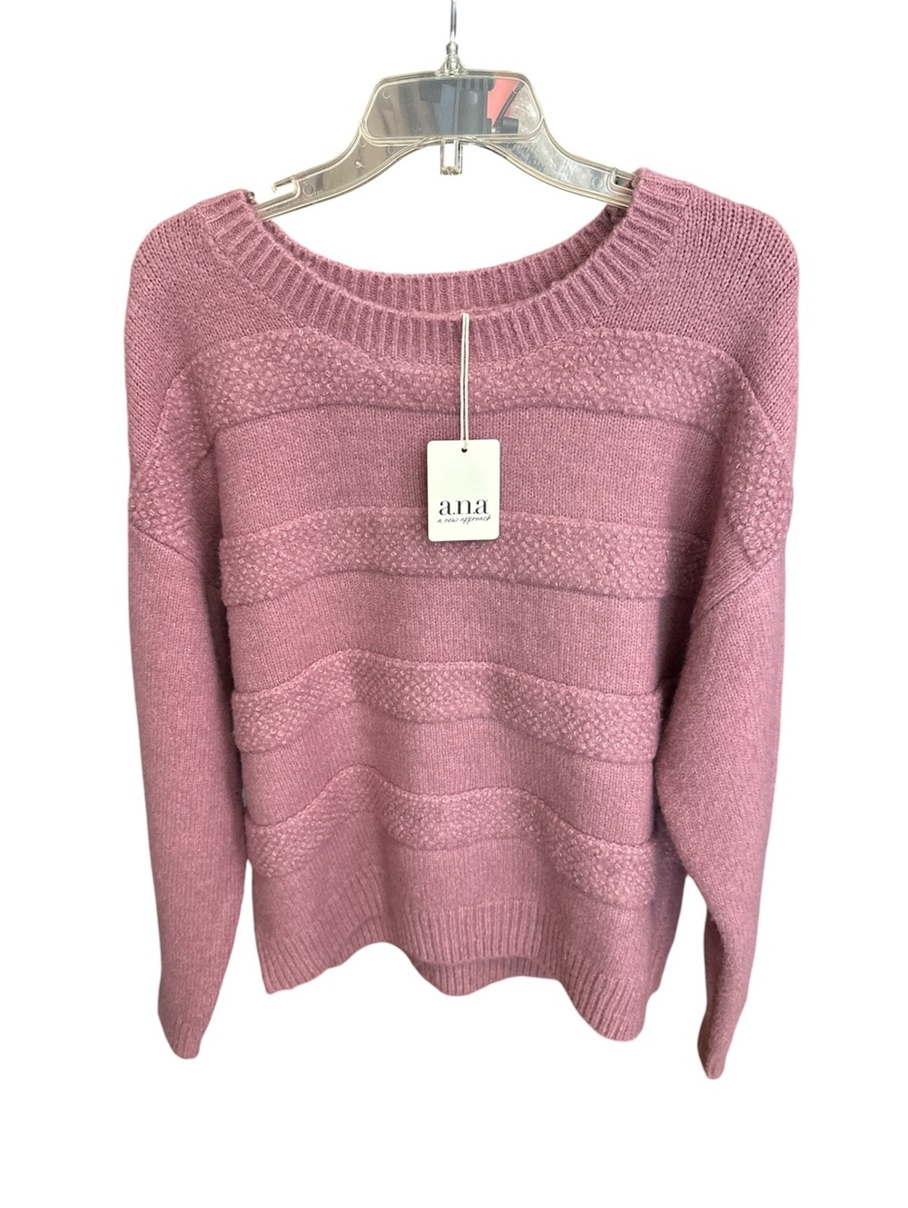 1333 NWT a.n.a Pink 26” PTP XL So Soft MSRP $44 Knit Pullover Sweater A0001333